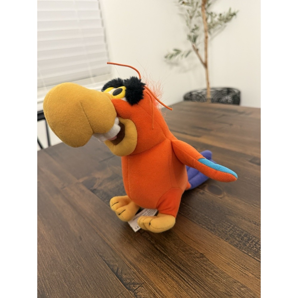 Vtg Disney Aladdin 9" Iago Plush Parrot Bird Toy Mattel Walt Disney Co EUC